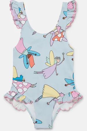 Stella McCartney Maillot de bain a volants avec imprime fees