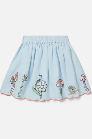 Stella McCartney Jupe elastique a bordures festonnees Amis de la foret