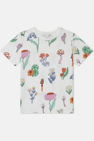 Stella McCartney T shirt a col ras du cou avec imprime foret