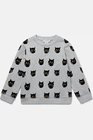 Stella McCartney Sweat avec motif chat mysterieux, Femme