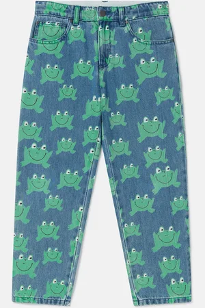 Stella McCartney Jean droit en denim avec imprime grenouille