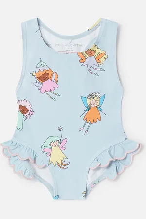 Stella McCartney Maillot de bain a volants avec imprime fees