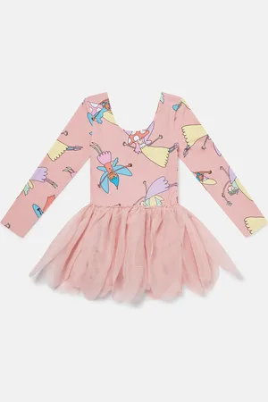 Stella McCartney Robe a petales en tulle avec imprime fees