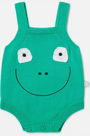 Stella McCartney Barboteuse graphique avec broderie grenouille