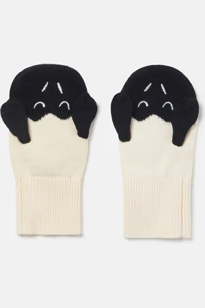 Stella McCartney Moufles avec broderie mouton, Femme