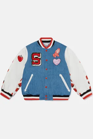 Stella McCartney Veste bomber universitaire graphique avec initiale