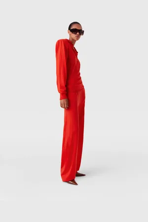 Stella McCartney Pantalon de jogging droit en maille, Femme