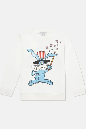 Stella McCartney T shirt graphique a manches longues avec lapin de magicien