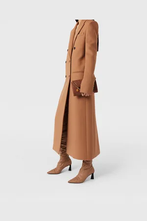 Stella McCartney Manteau long croise en laine, Femme
