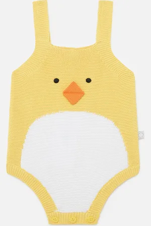 Stella McCartney Barboteuse sans manches avec broderie poussin, Femme