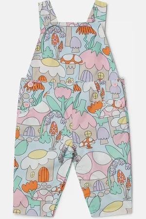 Stella McCartney Salopette en denim avec imprime foret