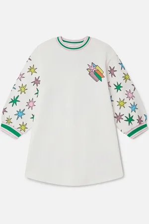 Stella McCartney Robe sweat shirt avec etoiles scintillantes, Femme
