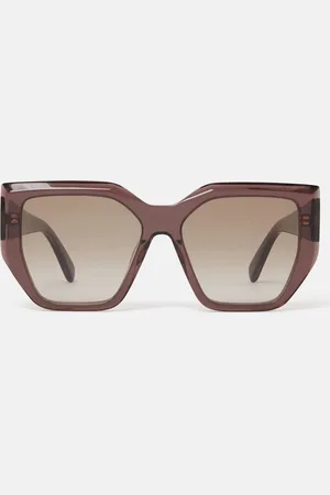 Stella McCartney Lunettes de soleil oeil de chat carrees epaisses, Femme