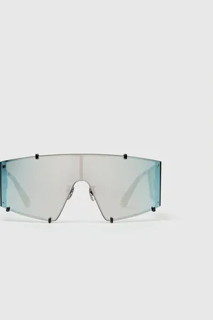 Stella McCartney Lunettes de soleil rectangulaires transparentes, Femme