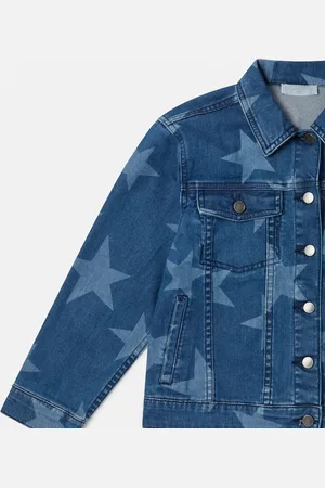 Stella McCartney Veste en denim oversize a imprime etoile