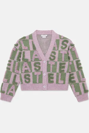 Stella McCartney Cardigan en maille avec applique logo, Femme