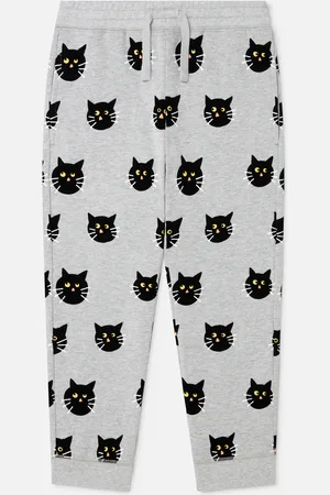 Stella McCartney Pantalon de jogging avec motif chat mysterieux, Femme
