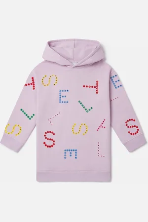 Stella McCartney Robe a capuche avec motif Stella, Femme