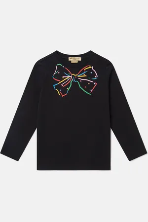Stella McCartney T shirt graphique a manches longues avec ruban, Femme