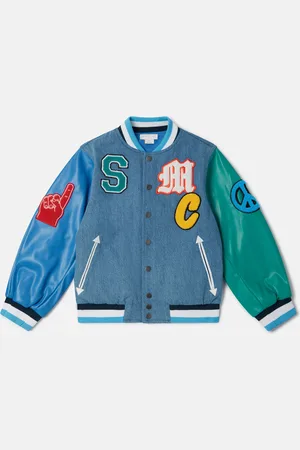Stella McCartney Veste bomber universitaire avec broderie initiales marque