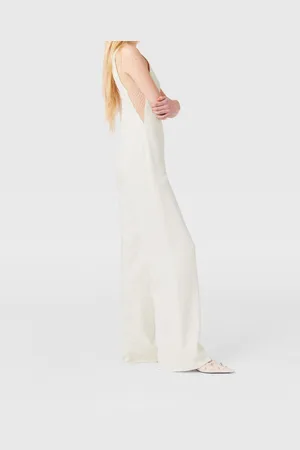 Stella McCartney Combinaison col en V profond en mesh a cristaux, Femme