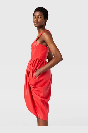 Stella McCartney Mini robe froncee enveloppante avec haut bustier, Femme