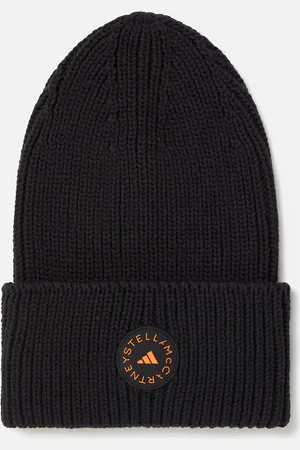 Stella McCartney Bonnet côtelé avec logo, Femme