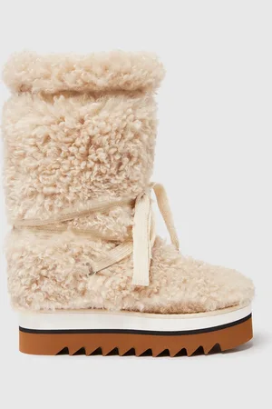 Stella McCartney Bottes de neige en teddy Sneak Elyse, Femme