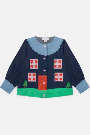 Stella McCartney Chemisier a manches longues avec applique ferme, Femme