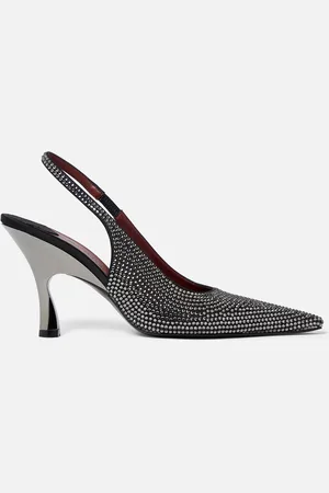 Stella McCartney Escarpins a bride arriere avec cristaux Elsa, Femme
