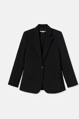 Stella McCartney Blazer boyfriend ajuste en flanelle de laine, Femme