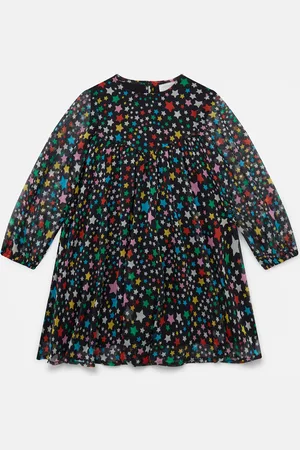Stella McCartney Robe plissee avec motif etoiles, Femme