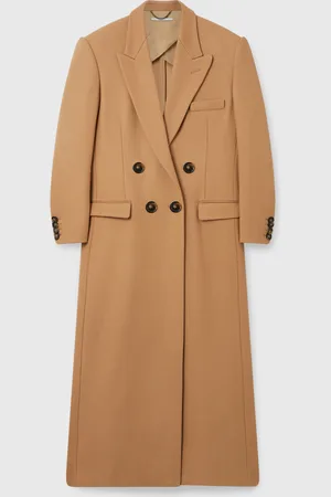 Stella McCartney Manteau long croise en laine, Femme