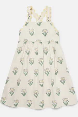 Stella McCartney Robe sans manches a bordures festonnees Marguerites