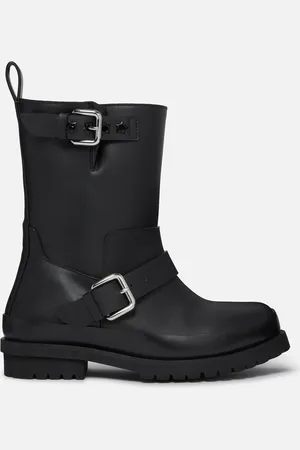 Stella McCartney Bottes motardes avec bride a boucle Trace, Femme
