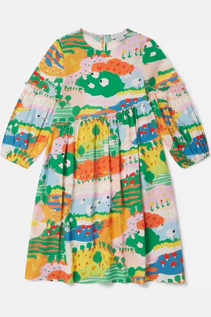 Stella McCartney Robe a manches longues avec imprime ferme, Femme