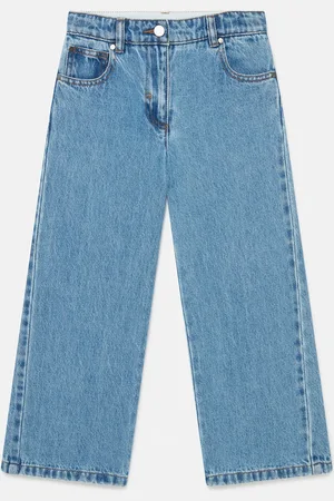 Stella McCartney Jean droit en denim avec delavage vintage, Femme