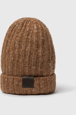 Stella McCartney Bonnet raye avec logo, Femme
