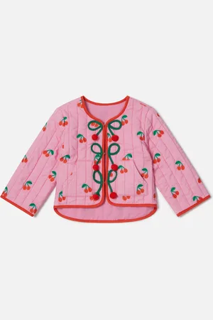 Stella McCartney Veste matelassee avec imprime cerise