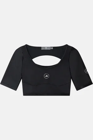 Stella McCartney Crop top a encolure degagee TrueLife, Femme