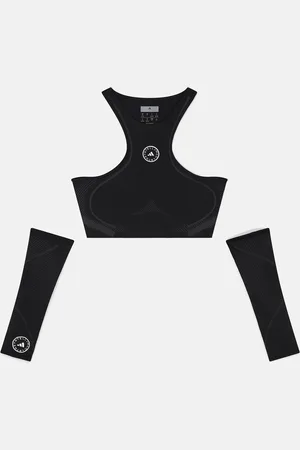 Stella McCartney Crop top de running TruePace avec protège-bras, Femme