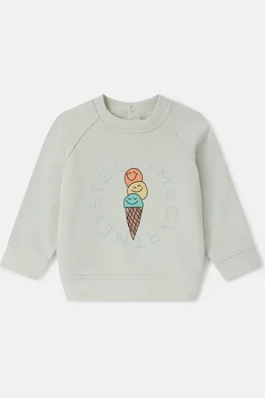 Stella McCartney T shirt graphique a manches longues avec glace