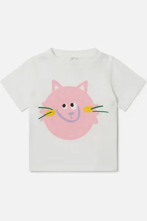 Stella McCartney T shirt graphique avec chat