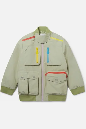 Stella McCartney Veste a col montant avec plusieurs poches, Femme