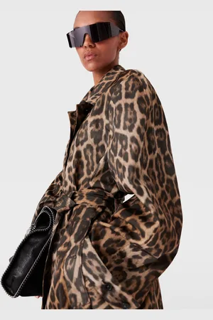 Stella McCartney Trench coat ceinture leopard, Femme