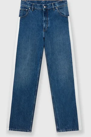 Stella McCartney Jean droit a rayures laterales, Femme