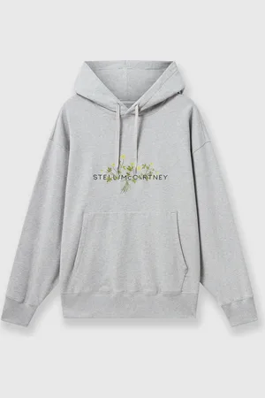 Stella McCartney Sweat a capuche avec broderie florale logo, Femme