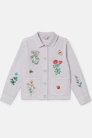 Stella McCartney Veste a col avec broderie fleurs