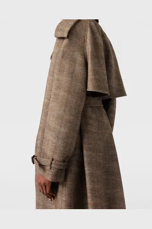 Stella McCartney Trench coat a chevron avec ceinture, Femme