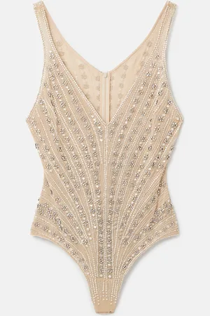 Stella McCartney Body avec perles en verre, Femme